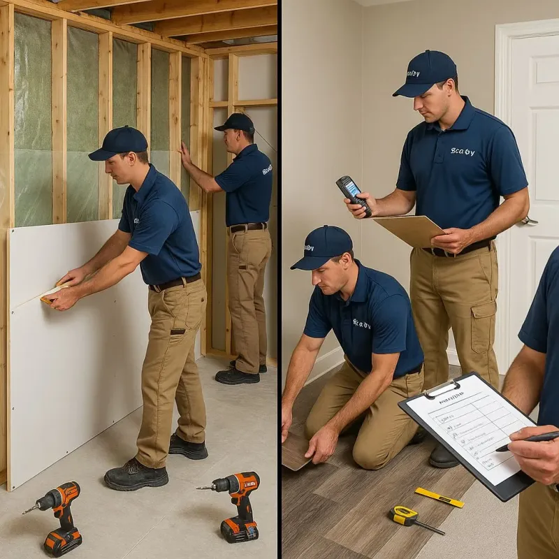 Repairs and Reconstruction process in New Llano, LA